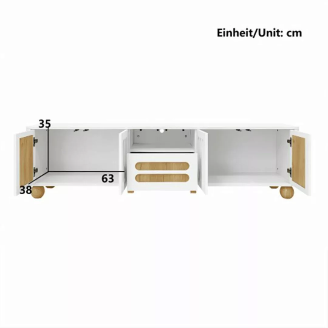 XDeer TV-Schrank TV-Schrank,TV-Ständer mit 4 Türen, 1 Schublade und LED-Lic günstig online kaufen