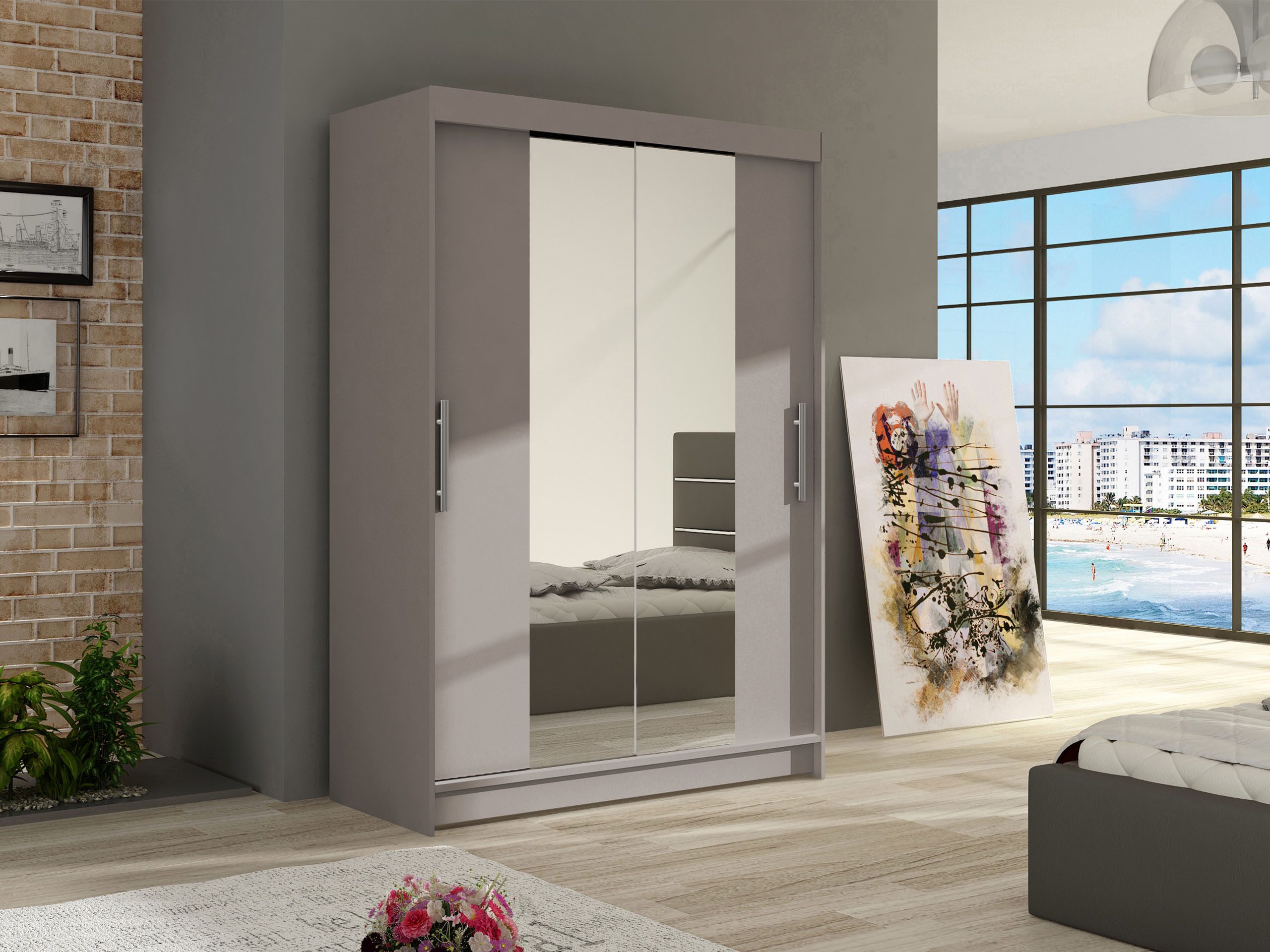 MIRJAN24 Kleiderschrank Miami II (mit Spiegel, günstig online kaufen