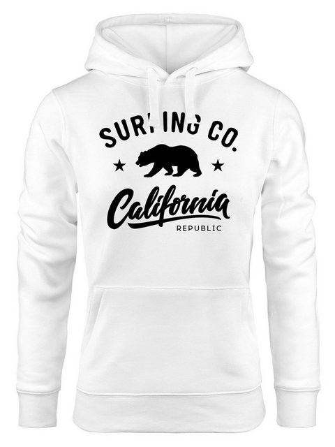Neverless Hoodie Hoodie Damen California Republic Bear Bär Sommer Surfing K günstig online kaufen