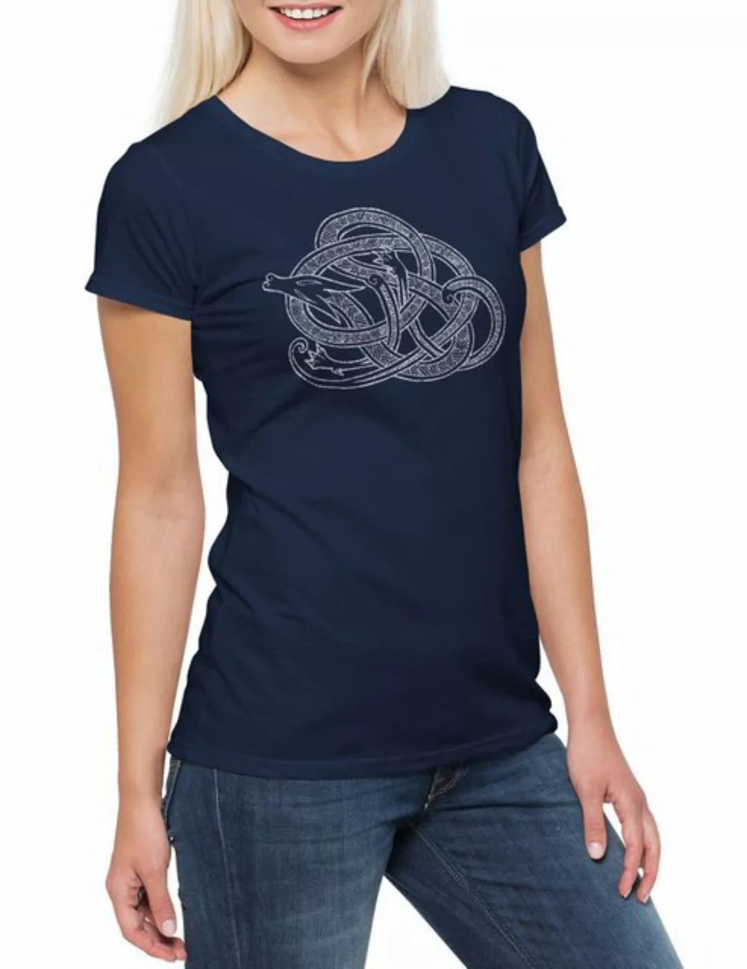 Urban Backwoods Print-Shirt Jörmungandr I Damen T-Shirt Midgard World Schla günstig online kaufen