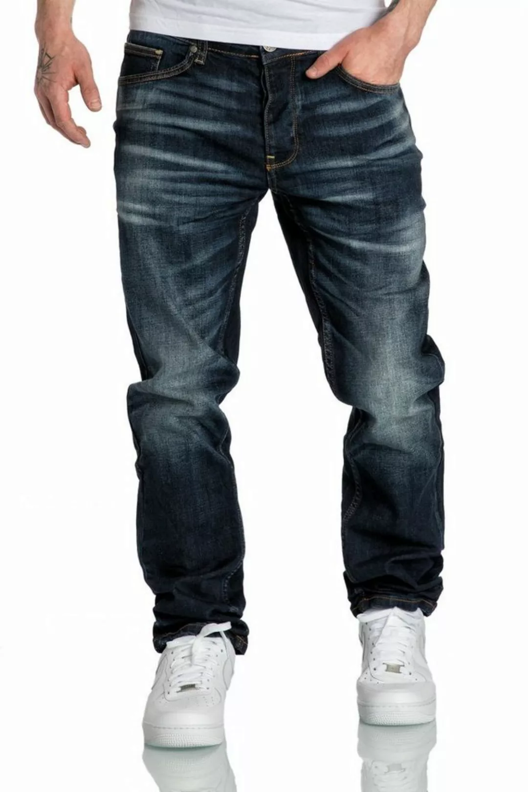 Amaci&Sons Straight-Jeans KANSAS Regular Fit Destroyed Jeans günstig online kaufen