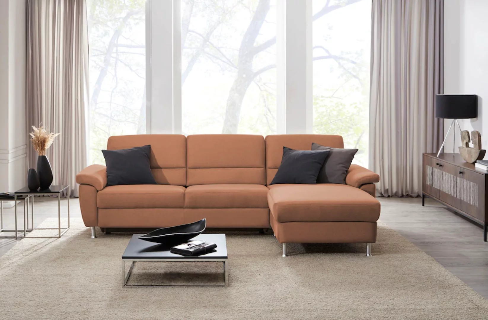 CALIZZA INTERIORS Ecksofa »Onyx L-Form«, Recamiere links oder rechts, wahlw günstig online kaufen