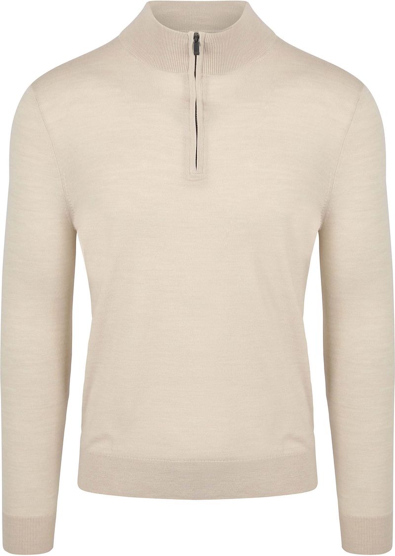 Suitable Merino Half Zip Pullover Ecru - Größe XL günstig online kaufen