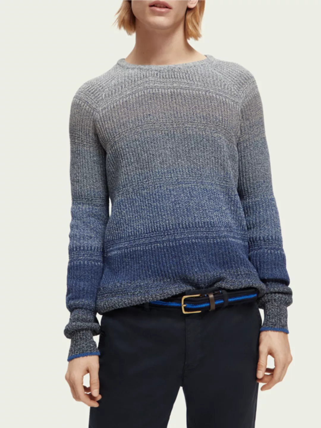 Scotch & Soda Eternal Blauw knitted crewneck sweater günstig online kaufen