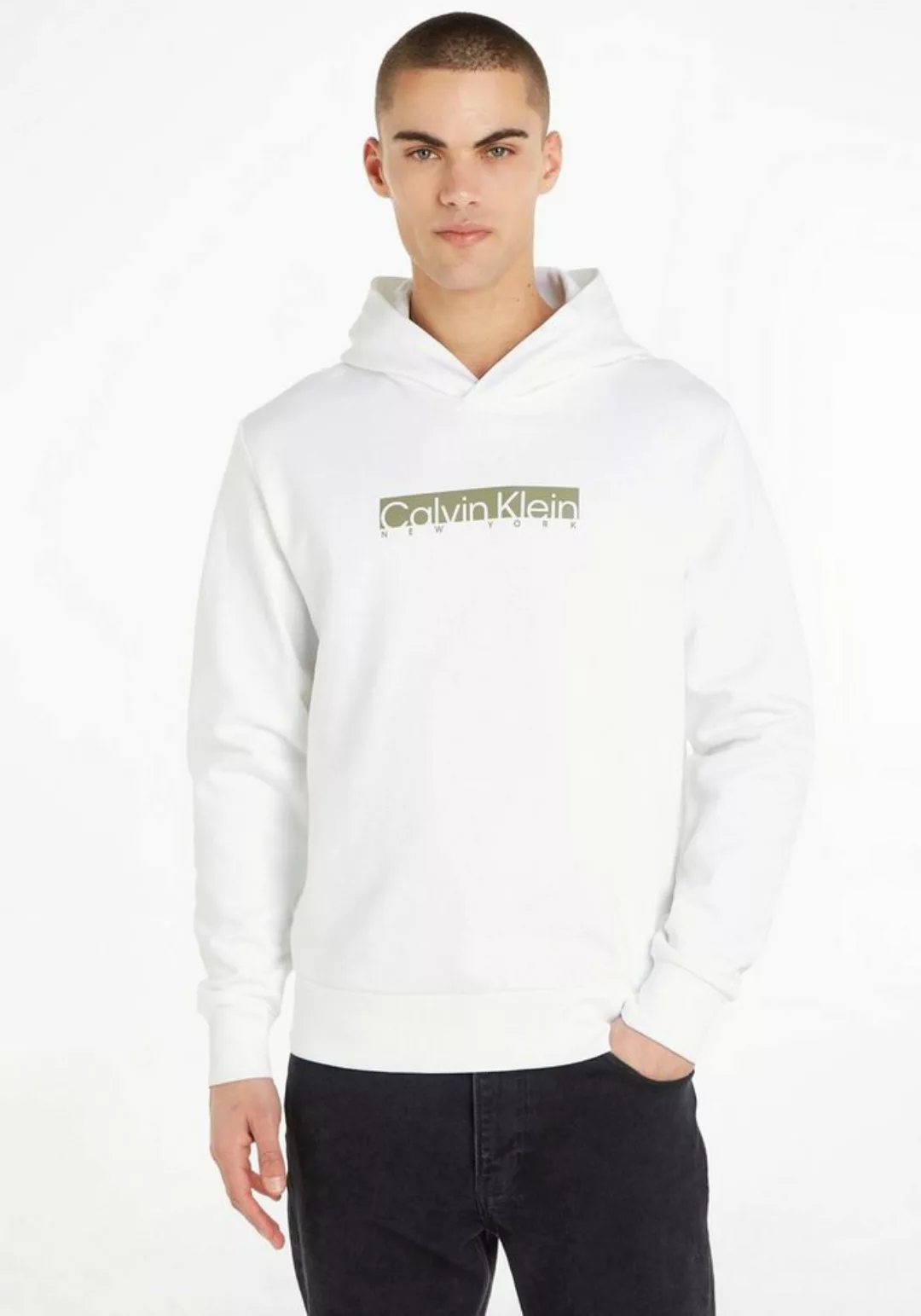 Calvin Klein Kapuzensweatshirt mit CK New York Print günstig online kaufen