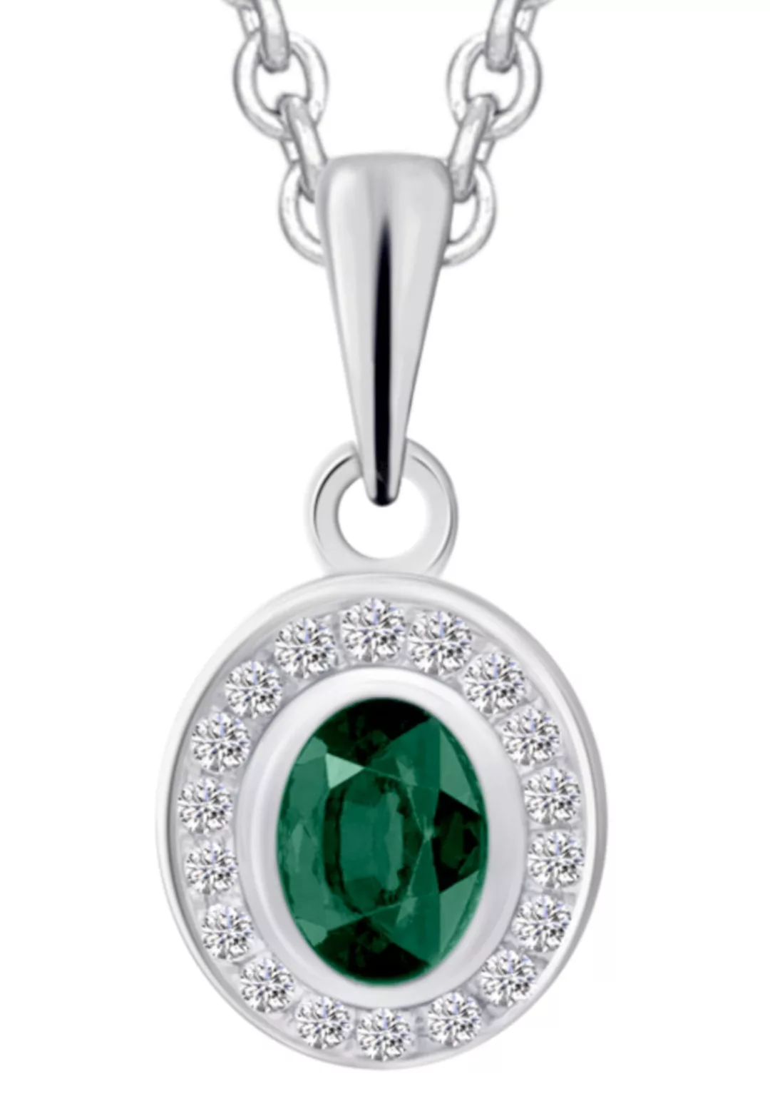 ONE ELEMENT Kettenanhänger "0,04 ct Diamant Brillant Smaragd Anhänger aus 5 günstig online kaufen
