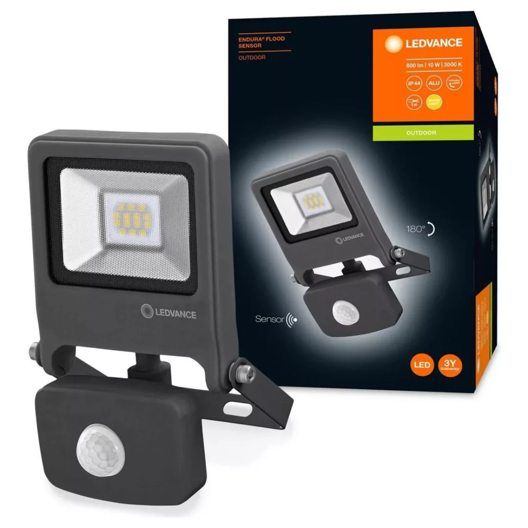 LEDVANCE Endura Flood LED-Außenspot Sensor grau günstig online kaufen