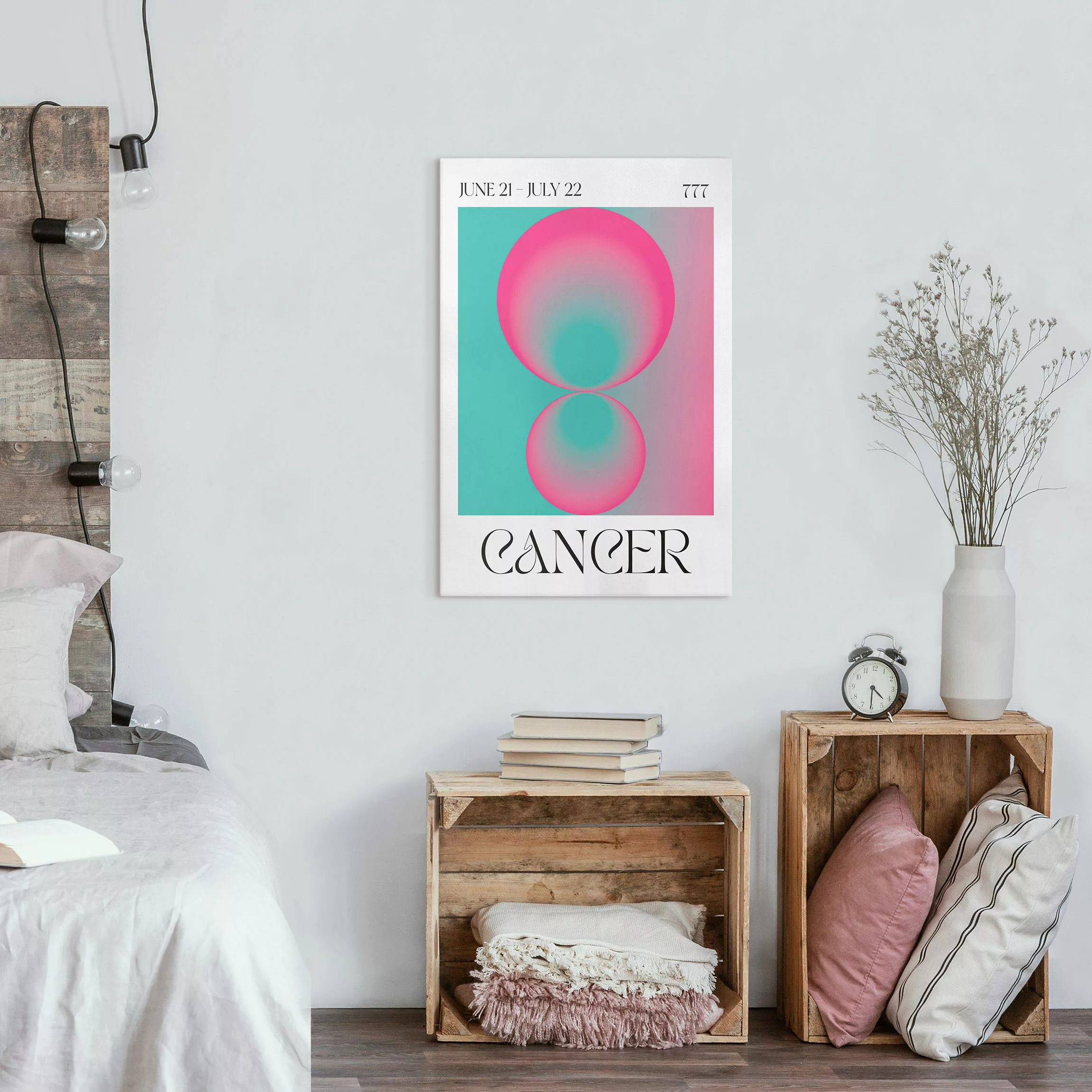 Leinwandbild Krebs - Neon Poster günstig online kaufen