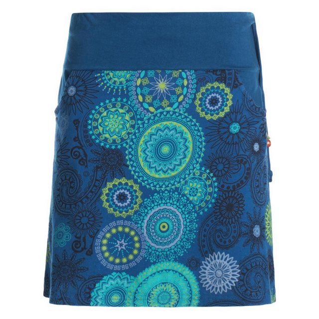 Vishes Minirock Kurzer Damen Baumwoll-Rock Taschen-Rock Mini-Röcke Mandala- günstig online kaufen