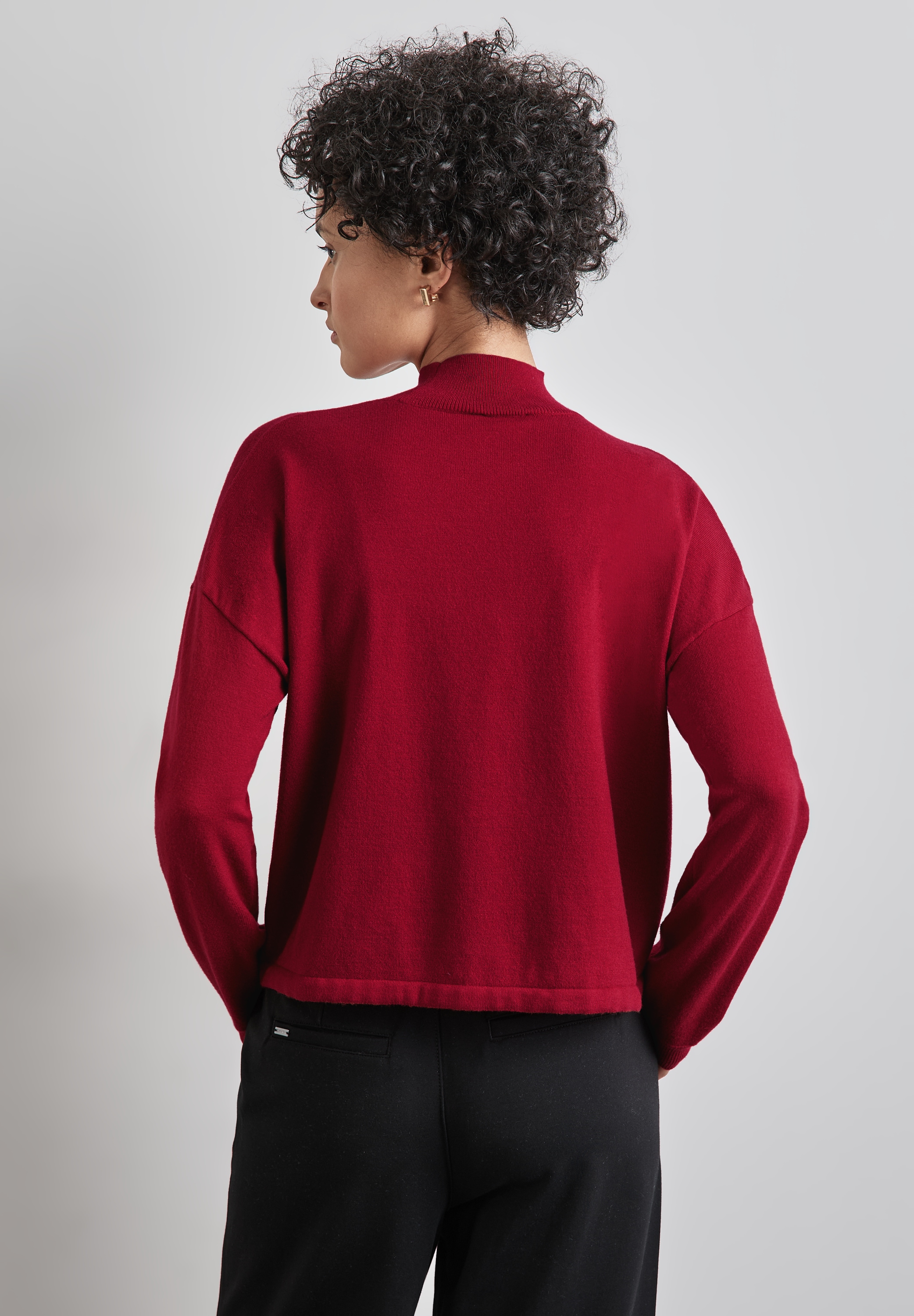 STREET ONE Stehkragenpullover, im angenehmen Materialmix günstig online kaufen