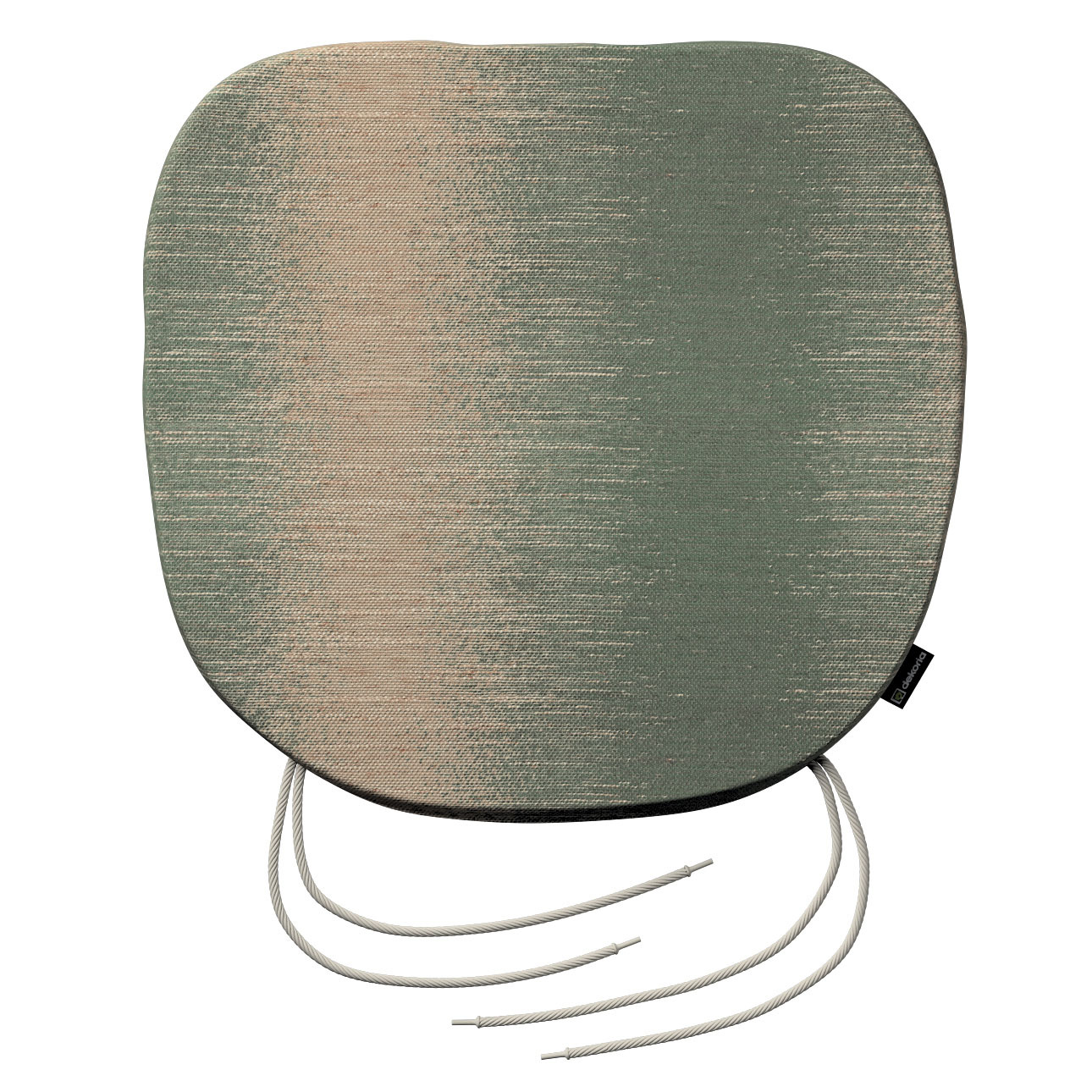 Stuhlkissen Marcus mit Bindeschnur, grün-beige, 40 x 37 x 2,5 cm, Living (1 günstig online kaufen