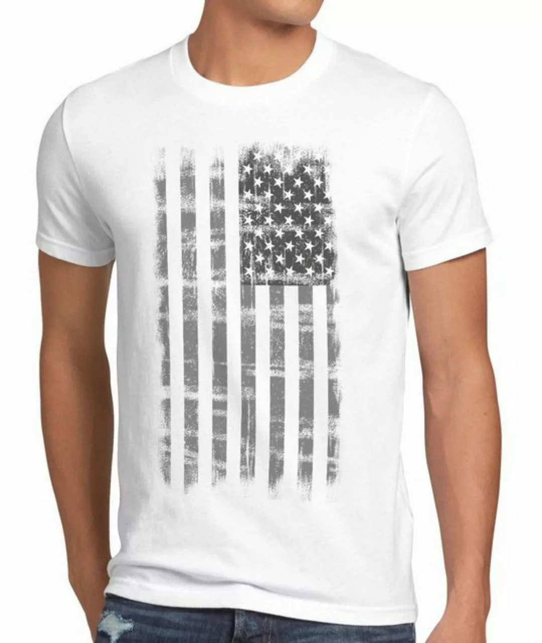 style3 Print-Shirt Herren T-Shirt USA Vintage Flagge stars stripes Amerika günstig online kaufen