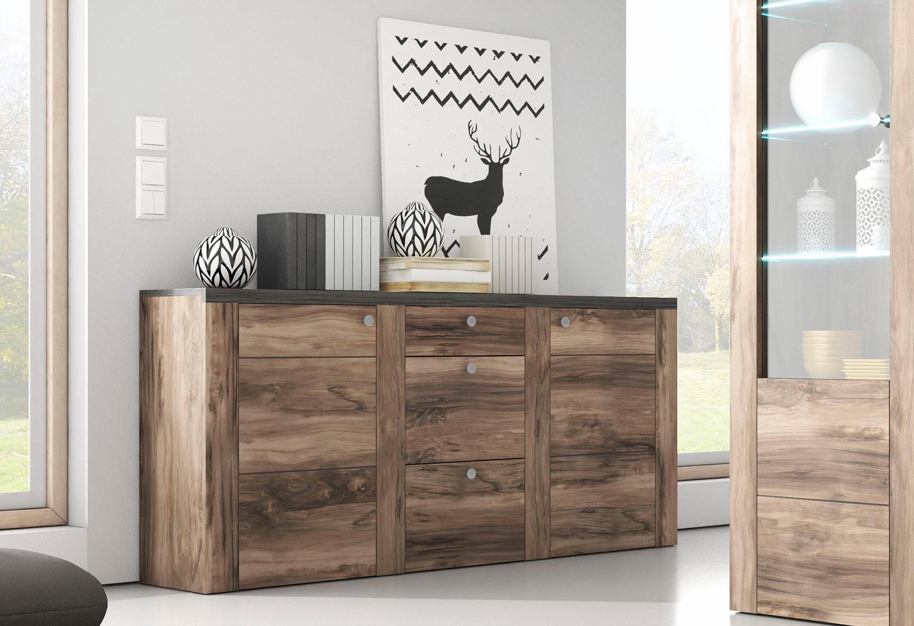 Home affaire Sideboard »Larona, zeitlose Kommode mit 2 Türen, 3 Schubkästen günstig online kaufen