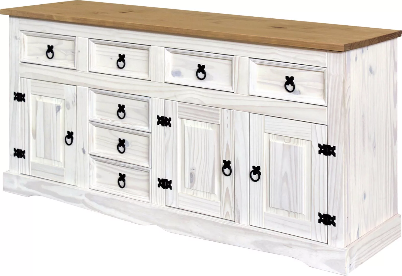 Home affaire Sideboard, Kommode, Ziergriffe und Scharniere aus Metall günstig online kaufen