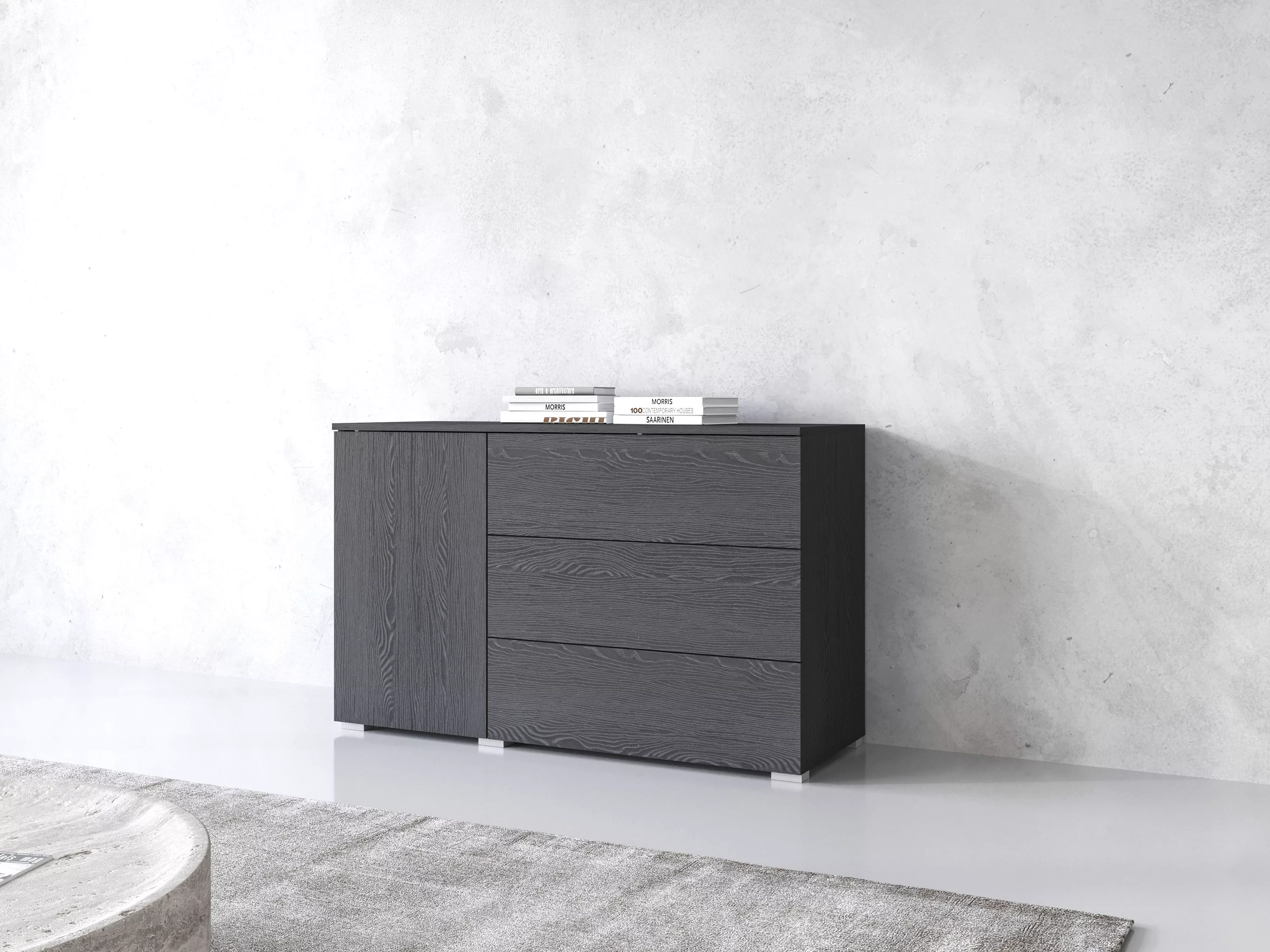 INOSIGN Sideboard "PARIS", (1 St.), Moderne 110cm breite grifflose Kommode, günstig online kaufen