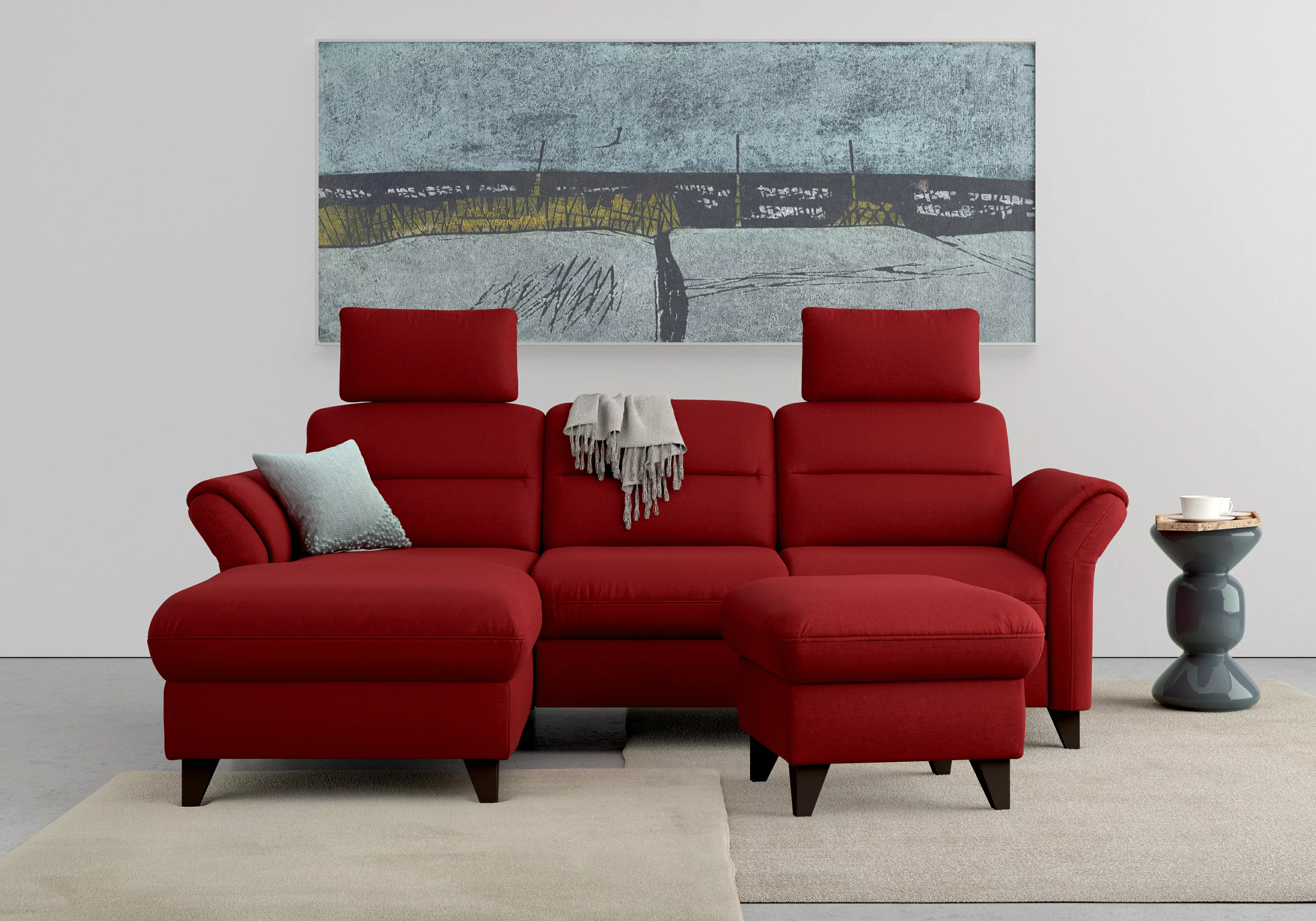 sit&more Ecksofa "Mellum L-Form", Federkern, wahlweise mit Bettfunktion, Be günstig online kaufen