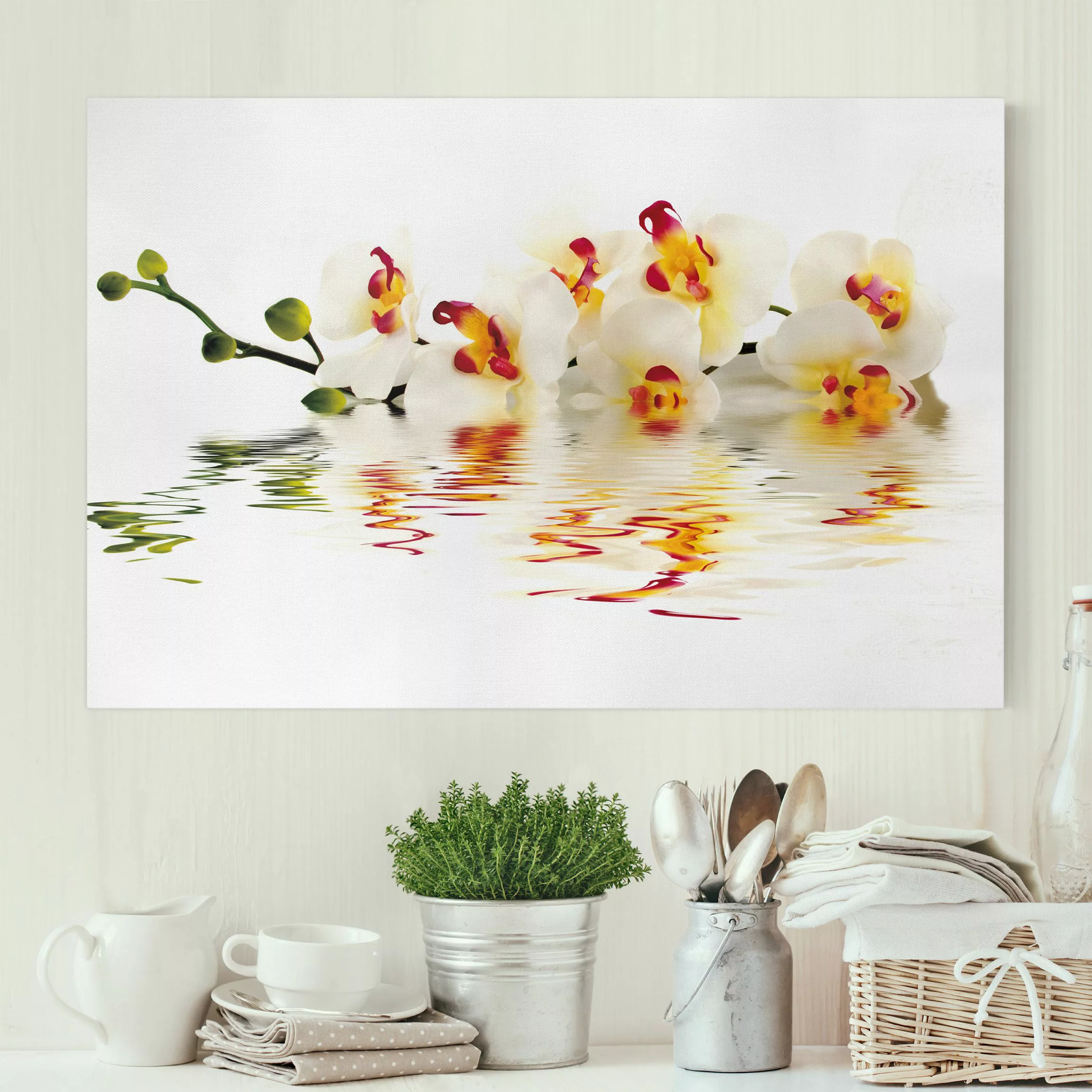 Leinwandbild Blumen - Querformat Vivid Orchid Waters günstig online kaufen