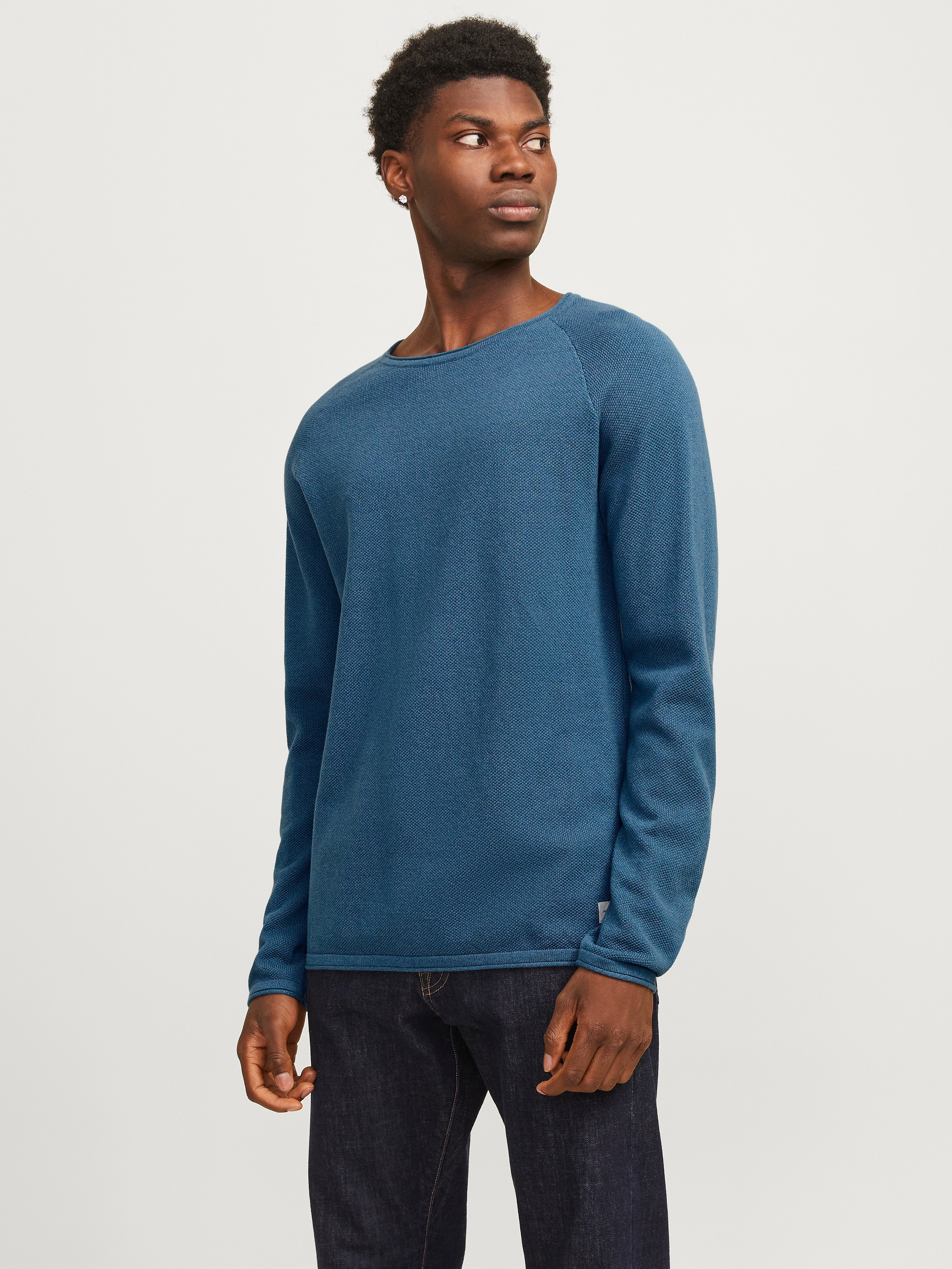 Jack & Jones Rundhalspullover "JJEHILL KNIT CREW NECK NOOS", aus Strukturst günstig online kaufen