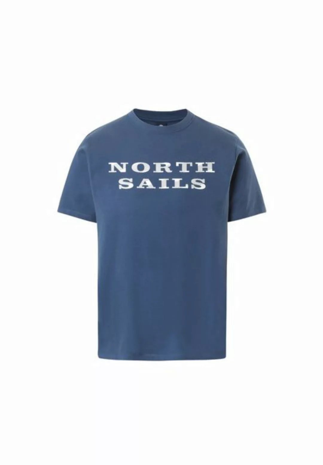 North Sails T-Shirt T-Shirt mit Brustaufdruck Ton-in-Ton-Nähte günstig online kaufen