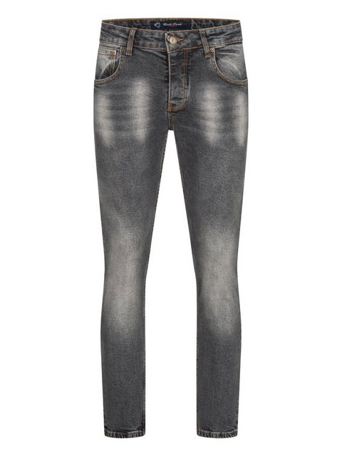 Rock Creek Regular-fit-Jeans Herren Jeans Stonewashed Dunkelgrau RC-2405 günstig online kaufen