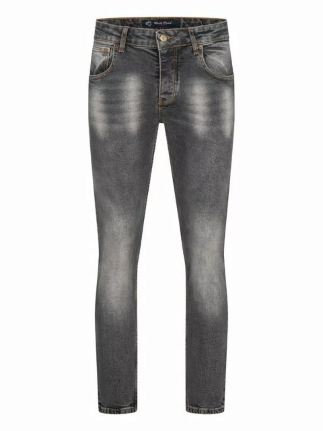 Rock Creek Regular-fit-Jeans Herren Jeans Stonewashed Dunkelgrau RC-2405 günstig online kaufen