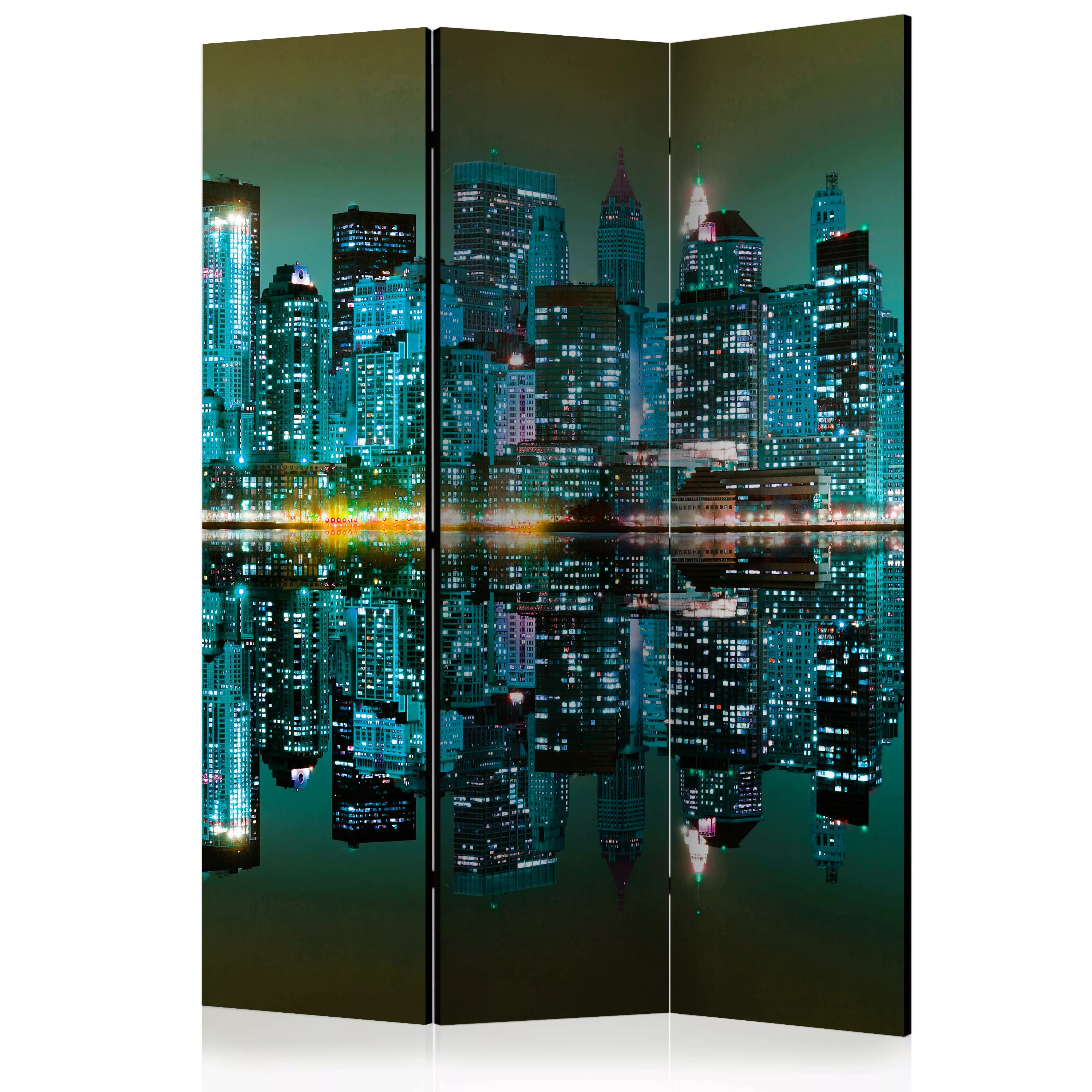 3-teiliges Paravent - Gold Reflections - Nyc [room Dividers] günstig online kaufen