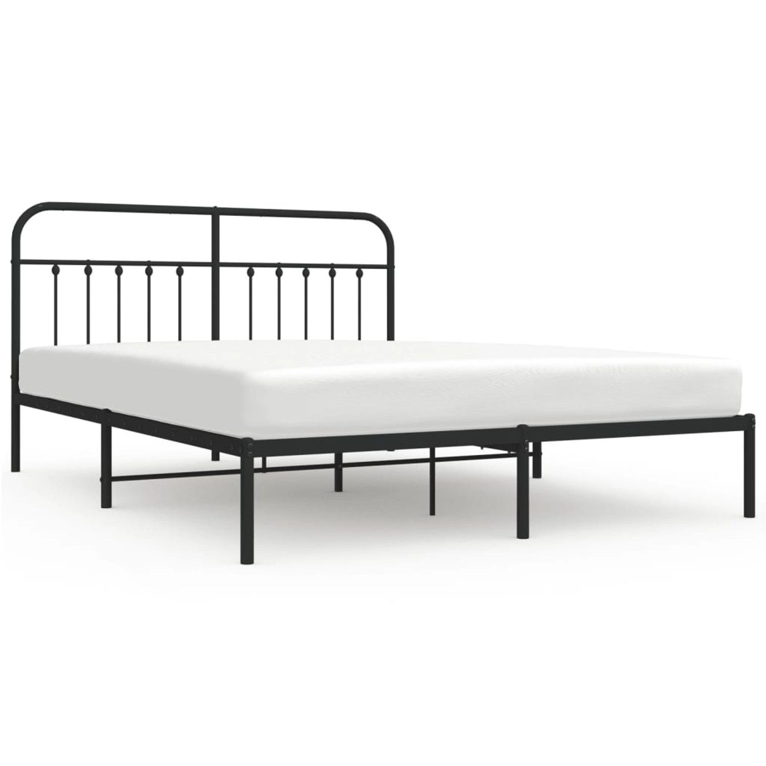 vidaXL Bettgestell mit Kopfteil Metall Schwarz 183x213 cm Modell 61796555 günstig online kaufen