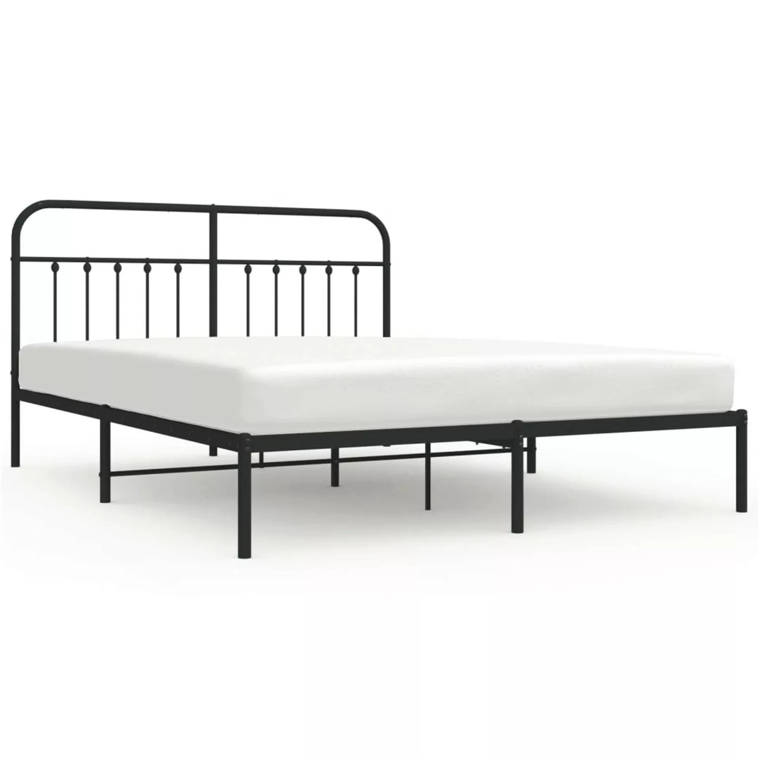 vidaXL Bettgestell mit Kopfteil Metall Schwarz 183x213 cm Modell 61796555 günstig online kaufen