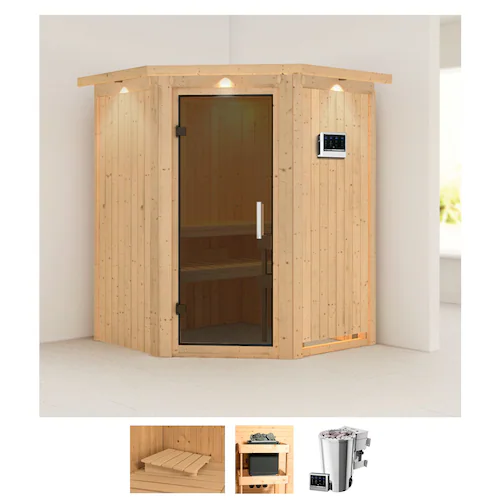Karibu Sauna »Nanna«, 3,6-kW-Bio-Plug & Play Ofen mit externer Steuerung günstig online kaufen