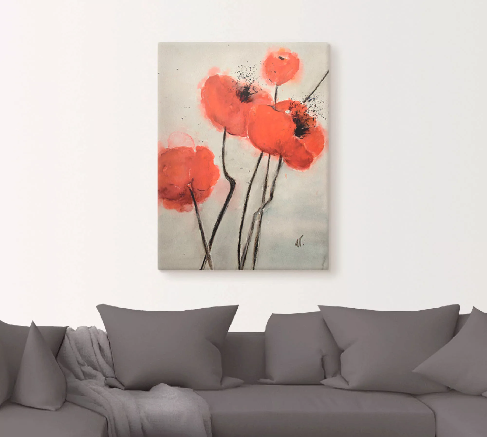 Artland Wandbild "Roter Mohn", Blumen, (1 St.) günstig online kaufen