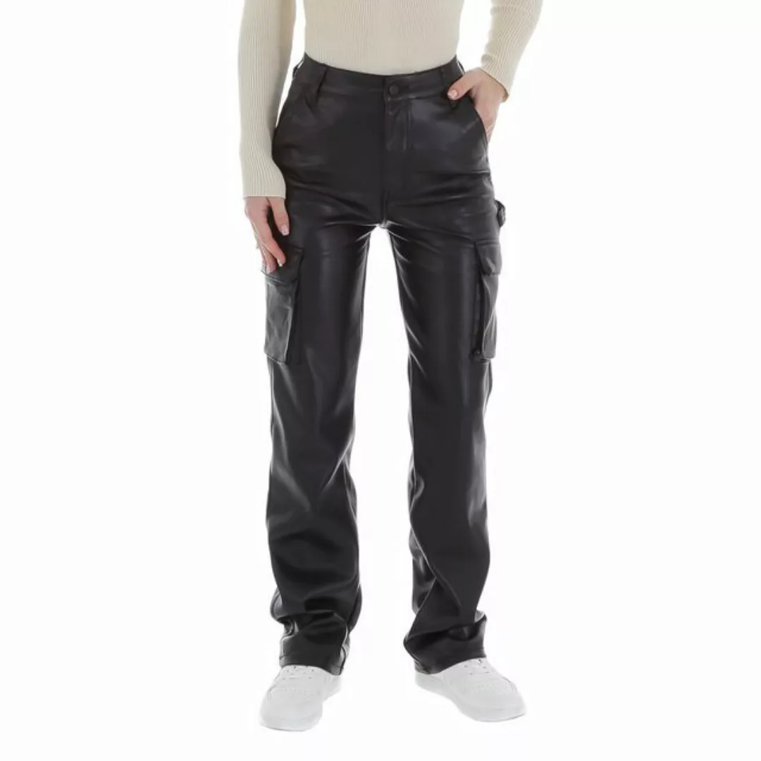 Ital-Design Lederimitathose Damen Freizeit (87123891) Glänzend Hose in Lede günstig online kaufen