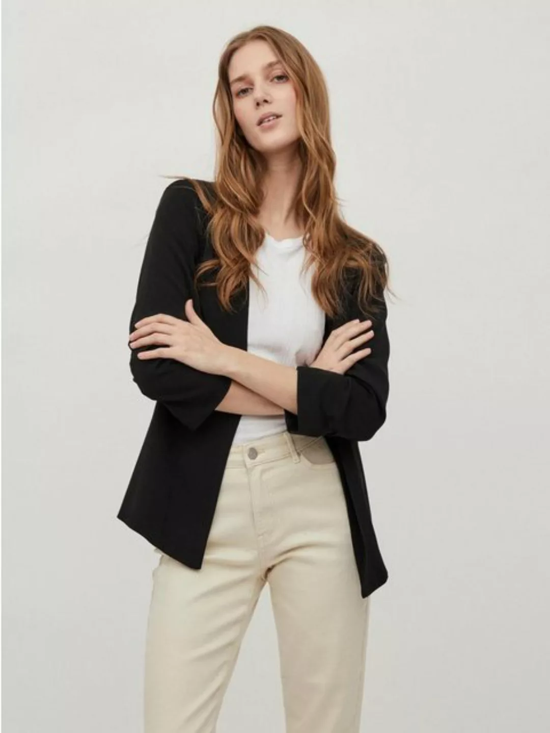 Vila Jackenblazer 3/4 Ärmel Blazer Legere Business Basic Jacke VIHER (regul günstig online kaufen