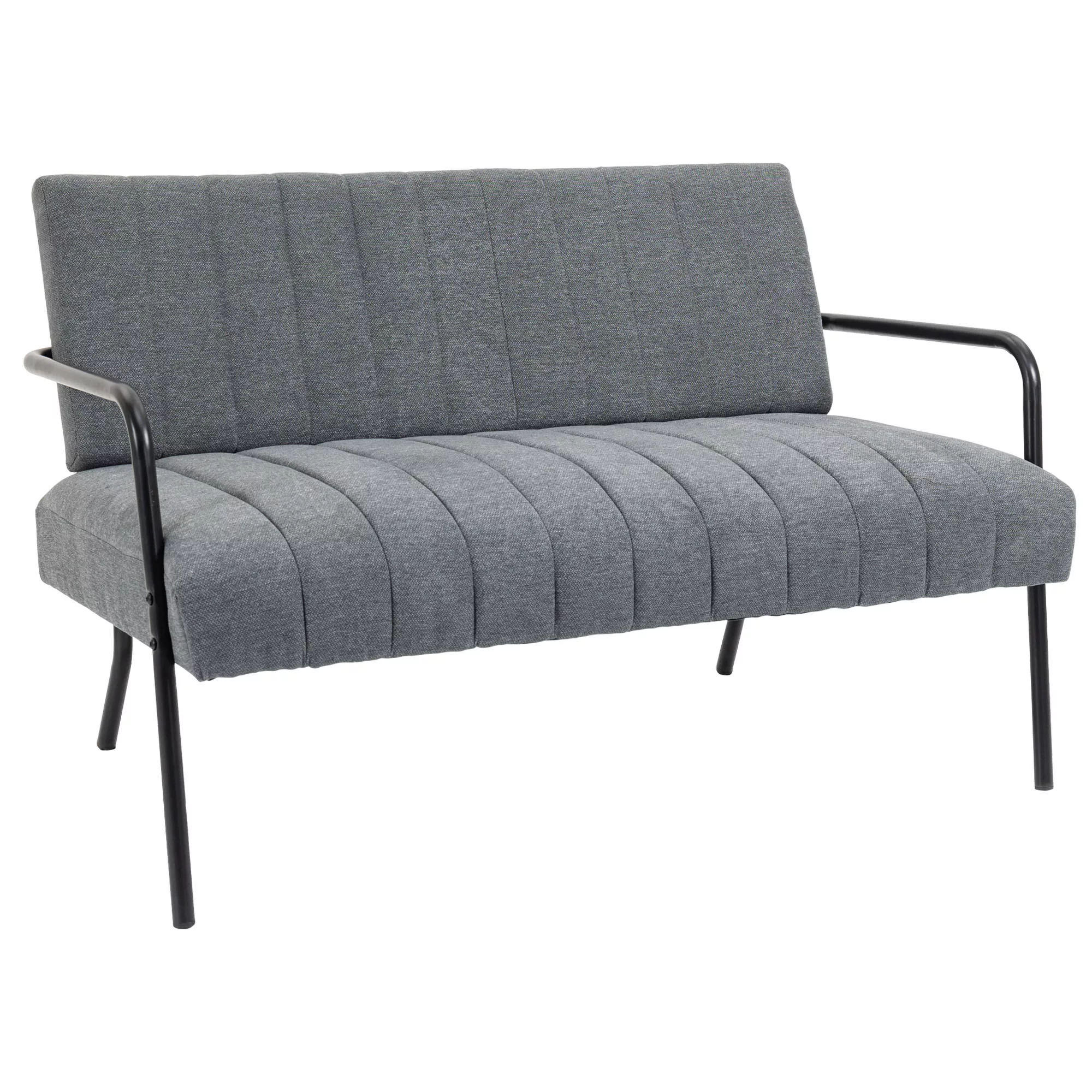 HOMCOM Doppelsofa Stoffsofa Polstersofa Sitzmöbel Loungesofa Metall samtart günstig online kaufen