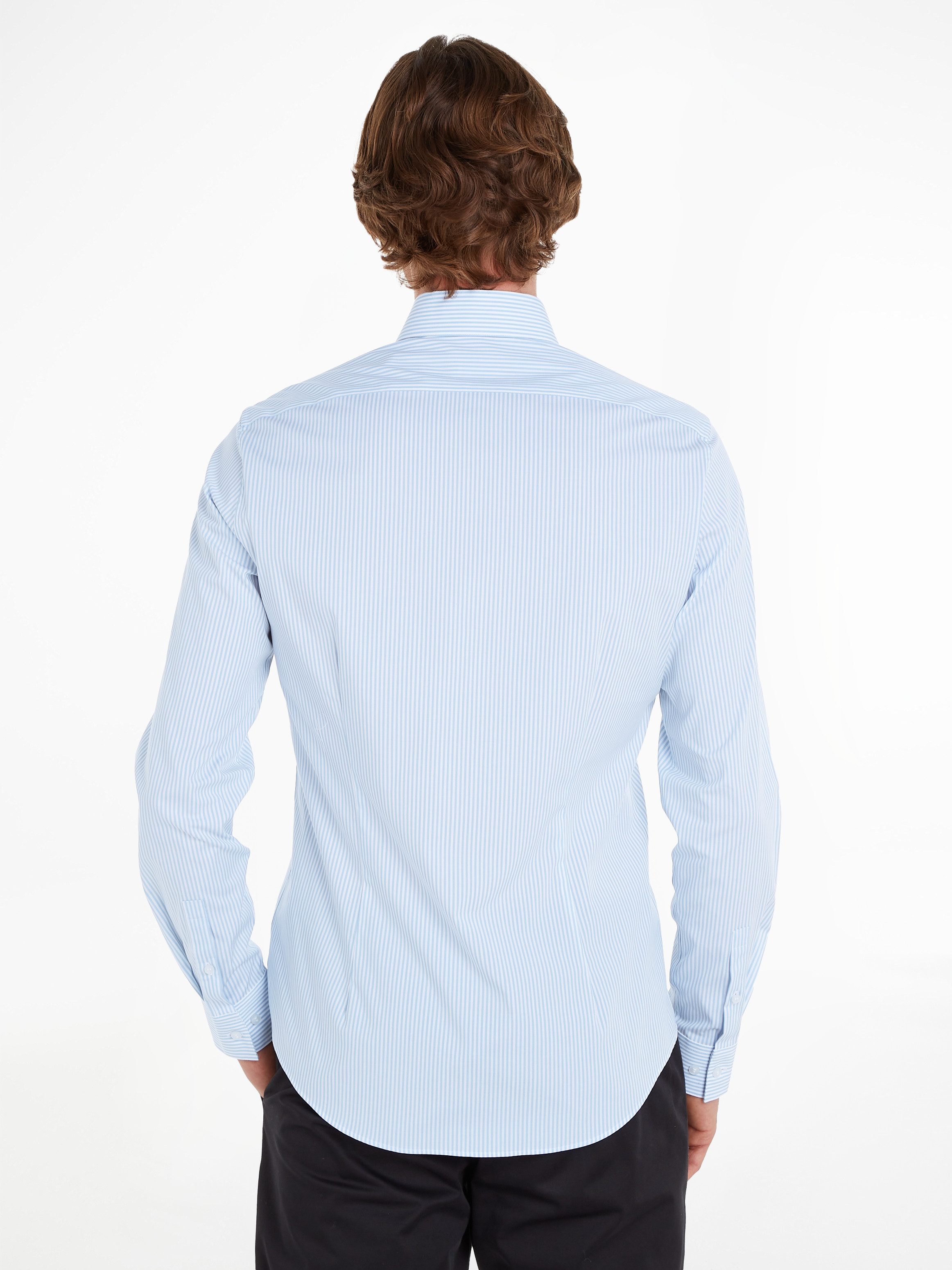 Calvin Klein Langarmhemd POPLIN STRIPE SLIM günstig online kaufen