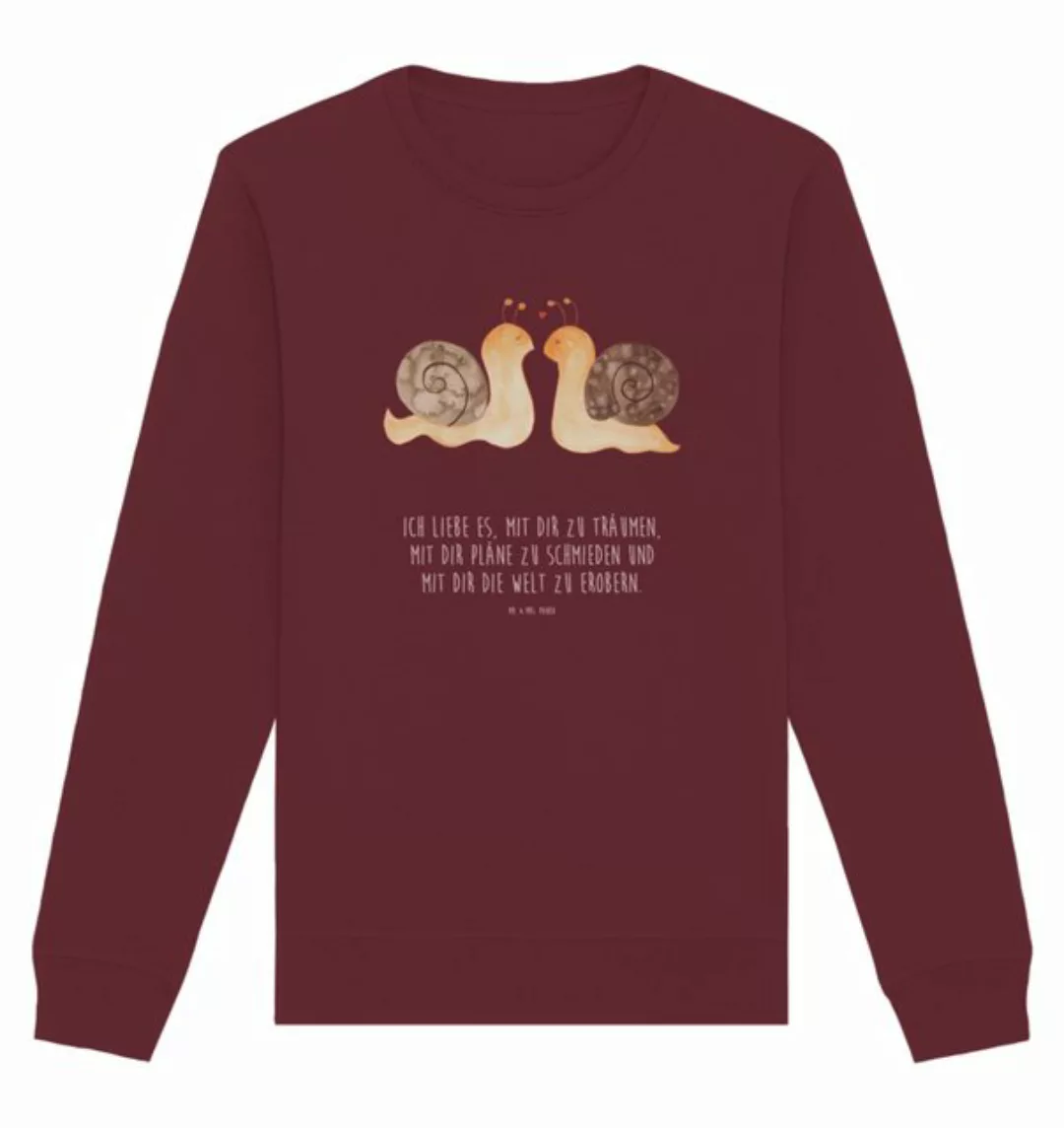 Mr. & Mrs. Panda Longpullover Schnecken Liebe Größe M - Burgundy - Geschenk günstig online kaufen