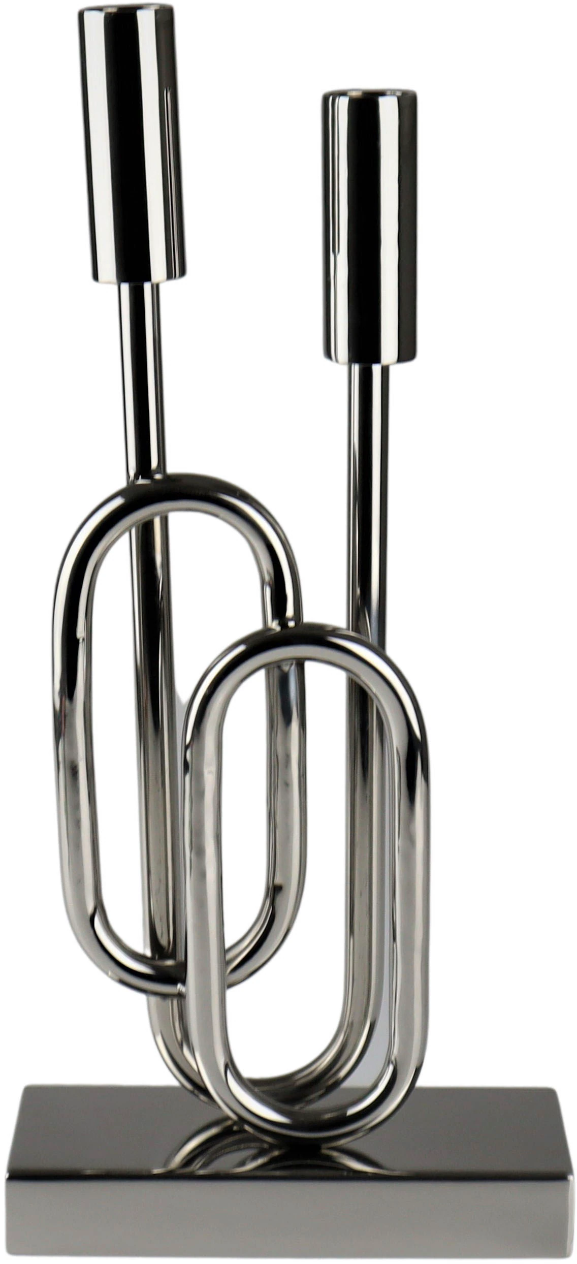 AM Design Kerzenständer »aus Edelstahl«, (1 St.), Stabkerzenhalter, 2 -flam günstig online kaufen