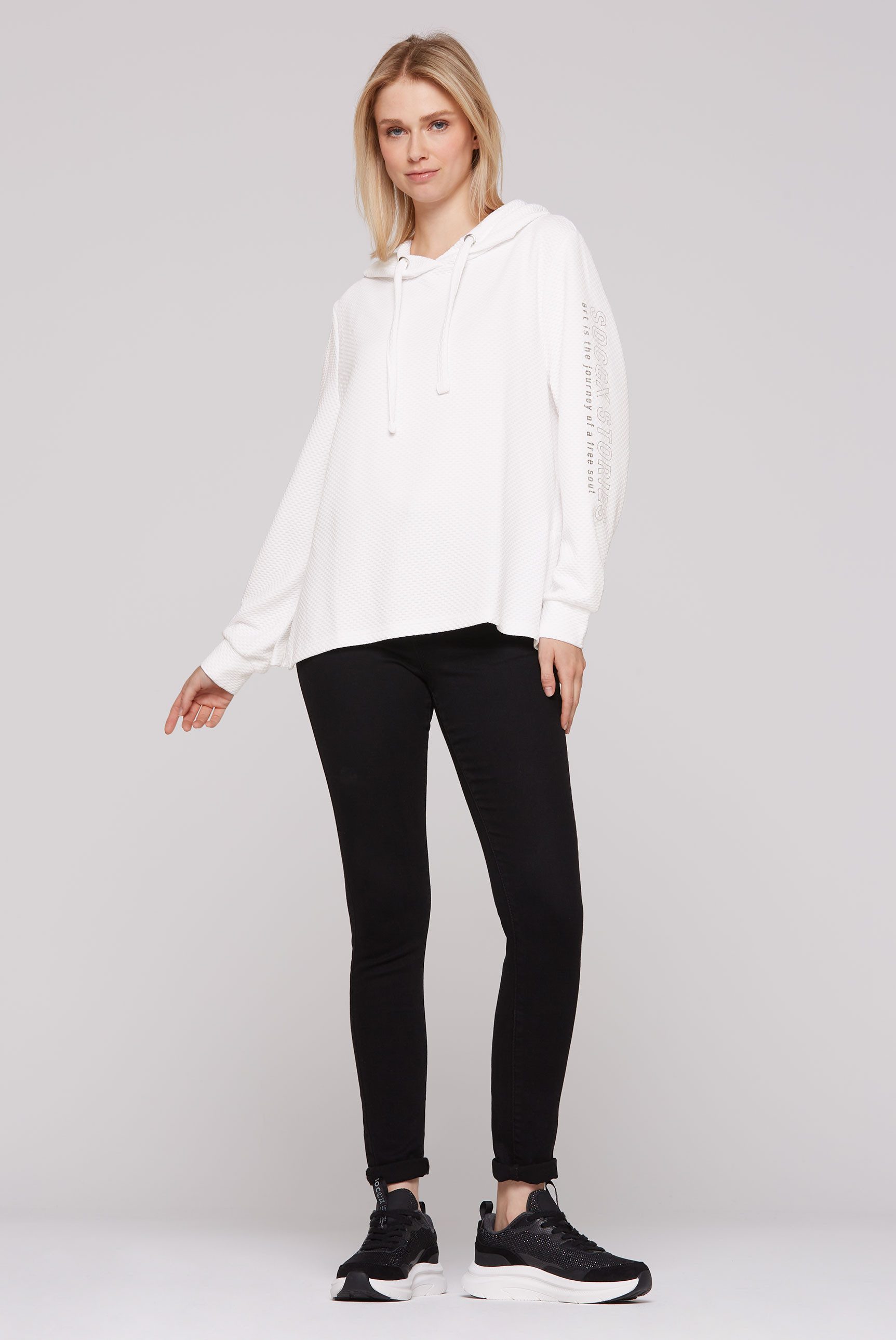 SOCCX Sweatshirt SOCCX Strukturierter Hoodie in günstig online kaufen