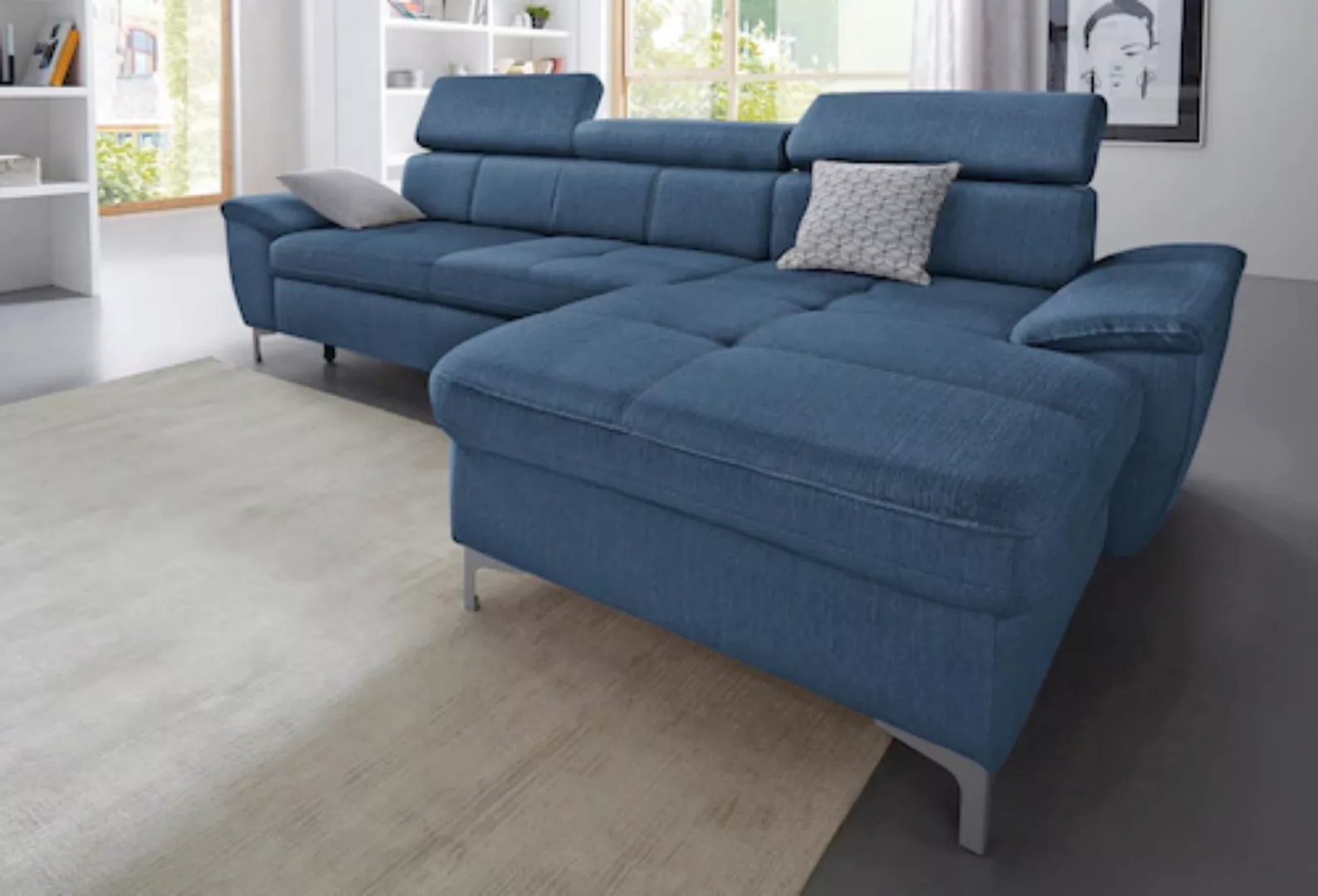 exxpo - sofa fashion Ecksofa »Azzano, L-Form«, wahlweise mit Bettfunktion u günstig online kaufen