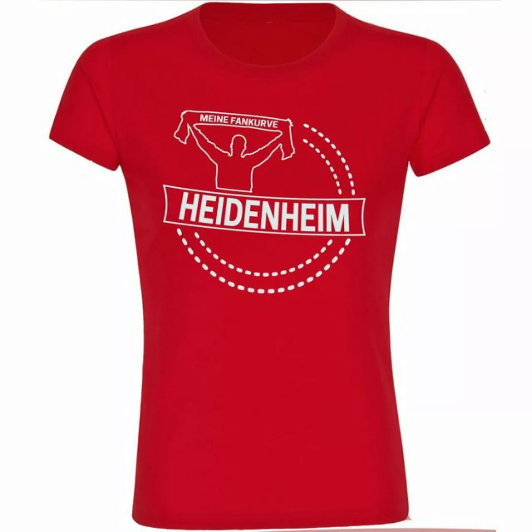 multifanshop T-Shirt Damen Heidenheim - Meine Fankurve - Frauen günstig online kaufen