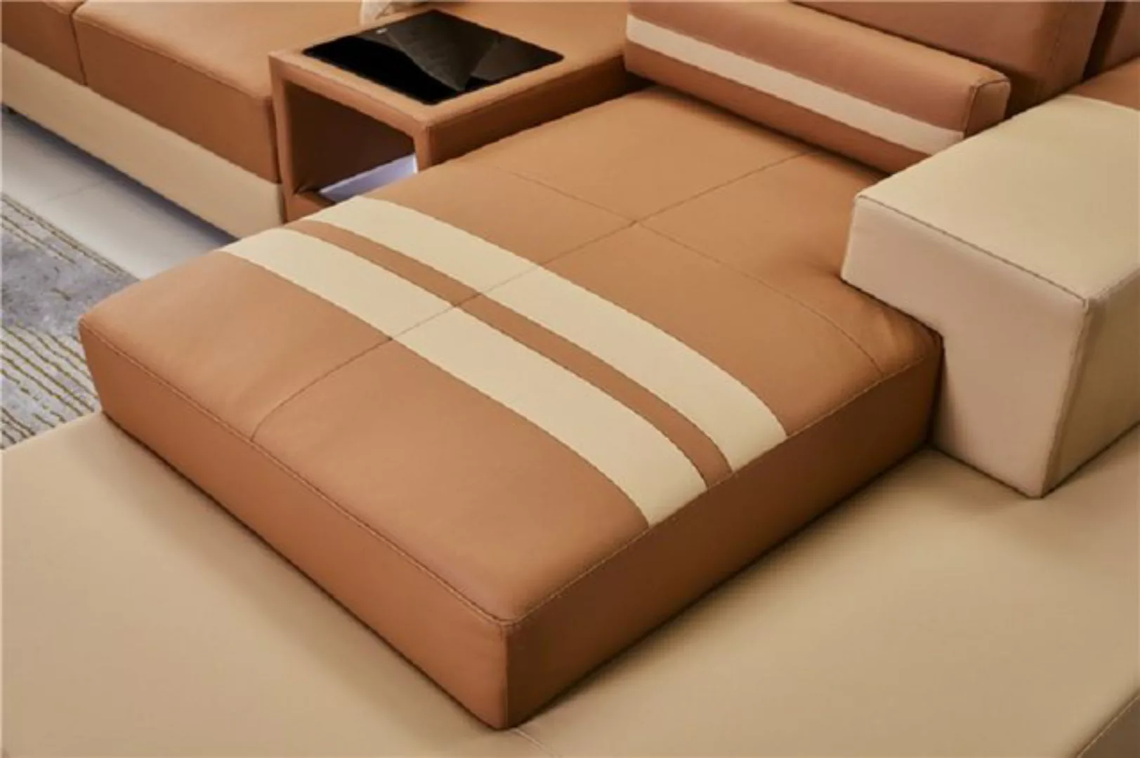 JVmoebel Ecksofa, Wohnlandschaft Ecksofa Sofa Couch Polster Leder Eck Sofas günstig online kaufen