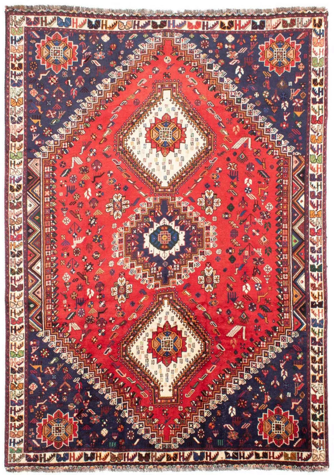 morgenland Wollteppich »Shiraz Medaillon Rosso 300 x 208 cm«, rechteckig, U günstig online kaufen