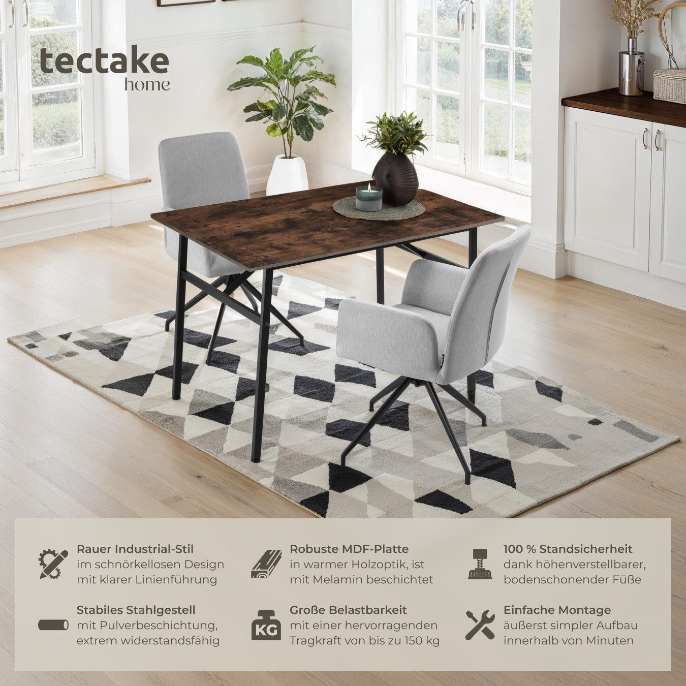 tectake Esstisch Swansea (1-St., 1 tlg), günstig online kaufen