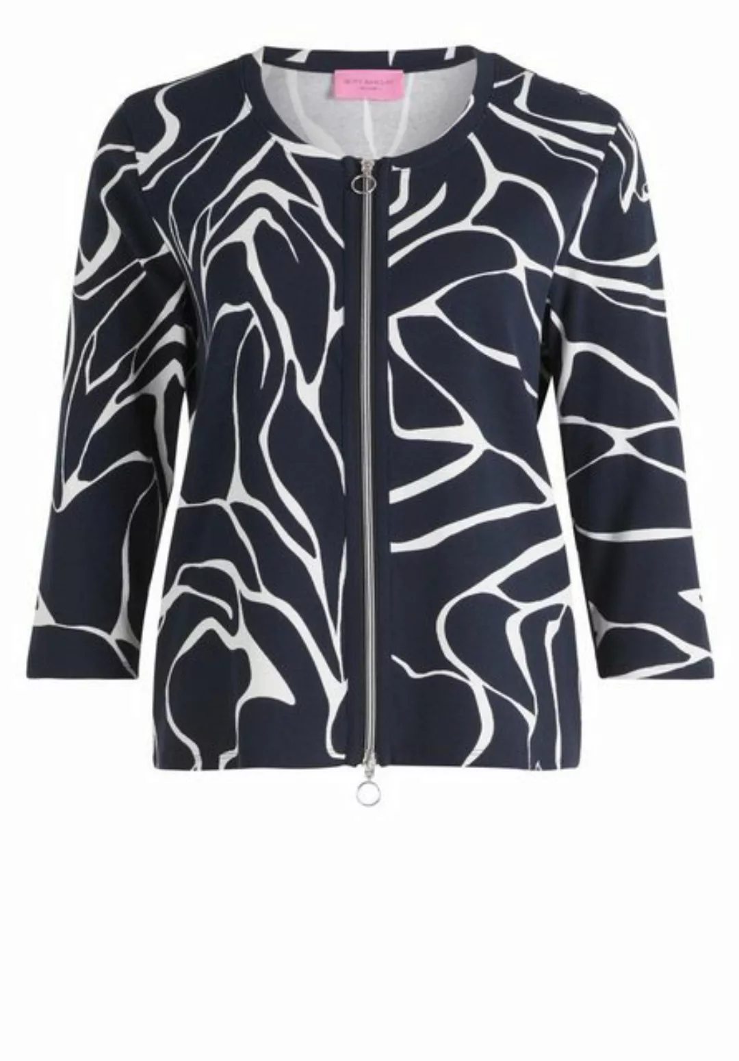 Betty Barclay Oversize-Shirt Shirt Jacke Kurz 3/4 Arm, Dark Blue/Cream günstig online kaufen