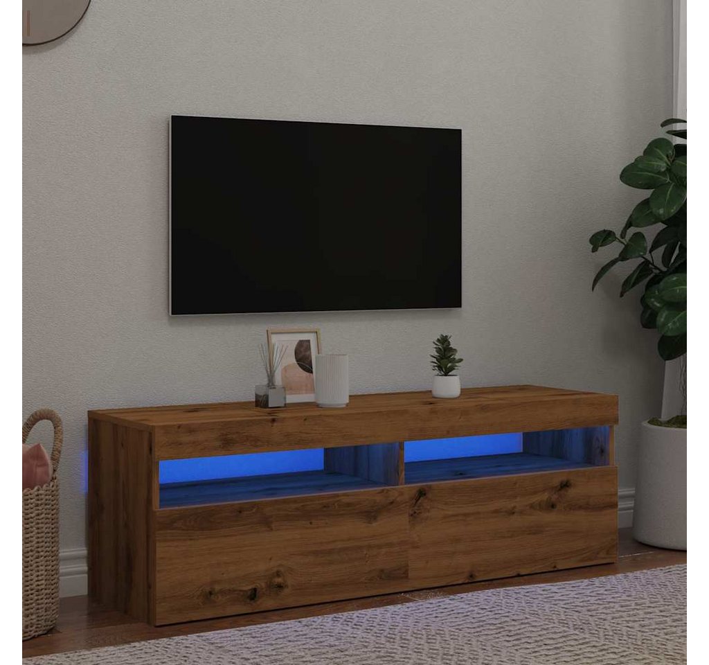 vidaXL Schrankmodule TV-Schrank mit LED Artisan-Eiche 120x35x40 cm Holzwerk günstig online kaufen