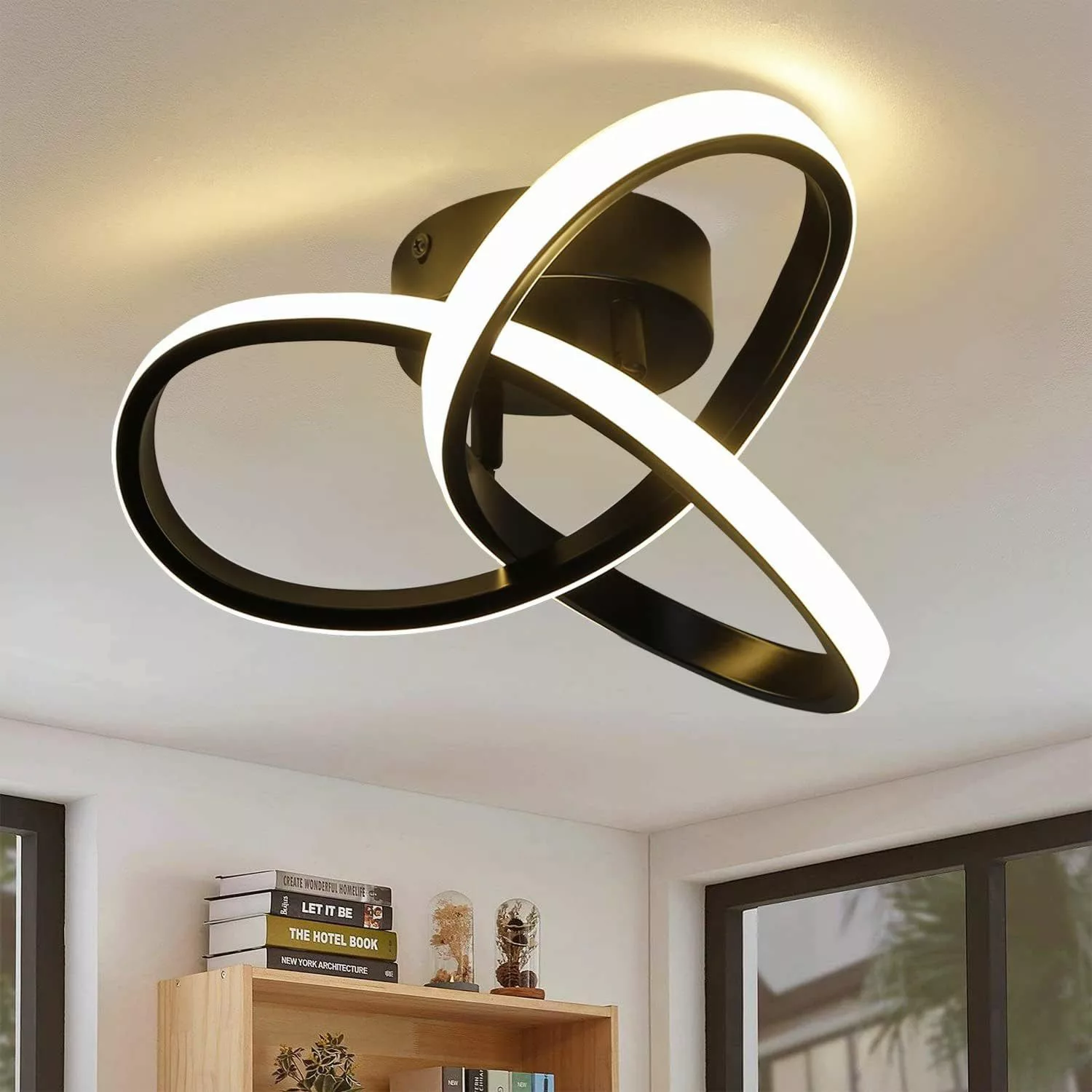 ZMH LED Deckenleuchte Wohnzimmer 3 Blatten günstig online kaufen