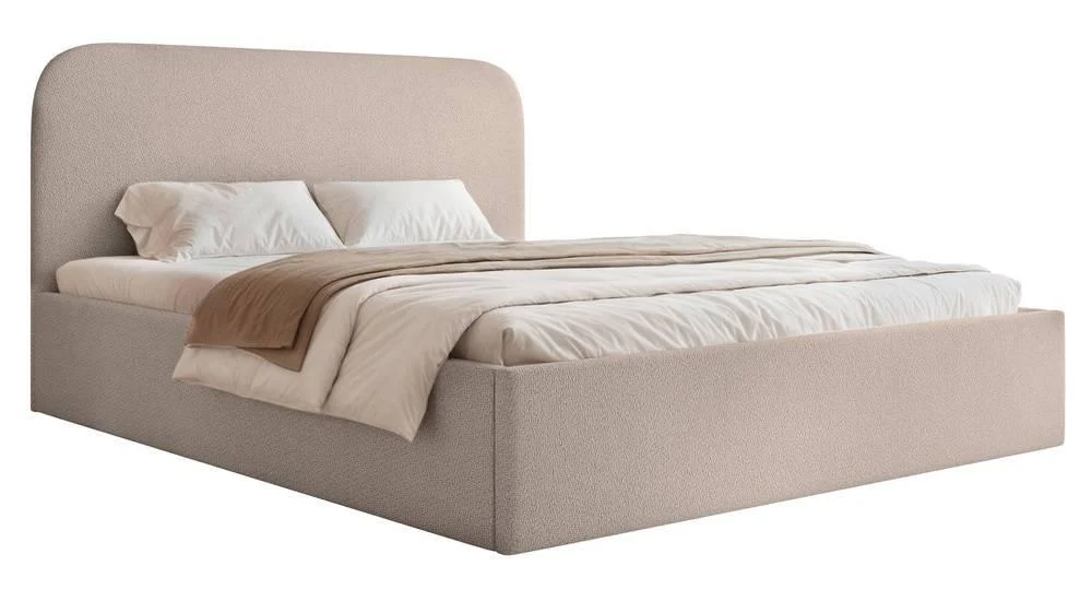 NADUVI Collection | Bettgestell Fia 140x200 Chenille mit Staufach günstig online kaufen