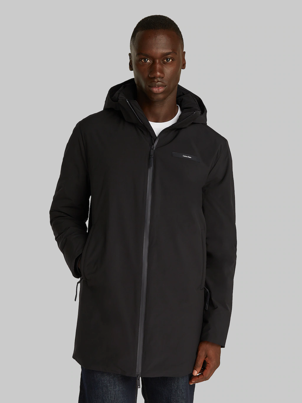 Calvin Klein Regenmantel "TECHNICAL NON-QUILT PARKA", mit Logoprint günstig online kaufen