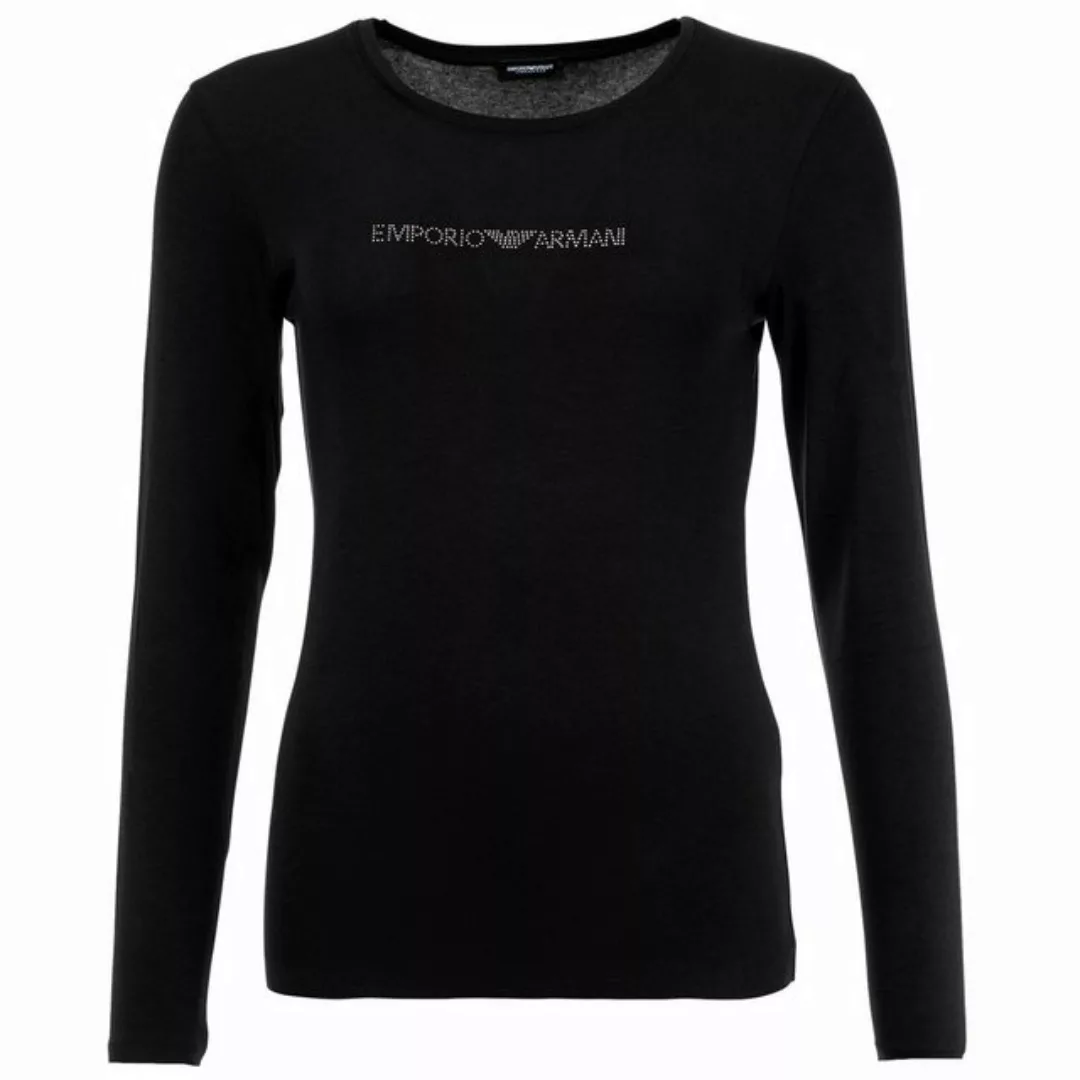 Emporio Armani T-Shirt Damen Langarm-Shirt - ESSENTIAL STUDS LOGO günstig online kaufen