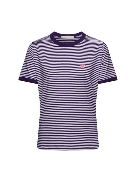 edc by Esprit T-Shirt Gestreiftes Baumwoll-T-Shirt mit Stickmotiv (1-tlg) günstig online kaufen