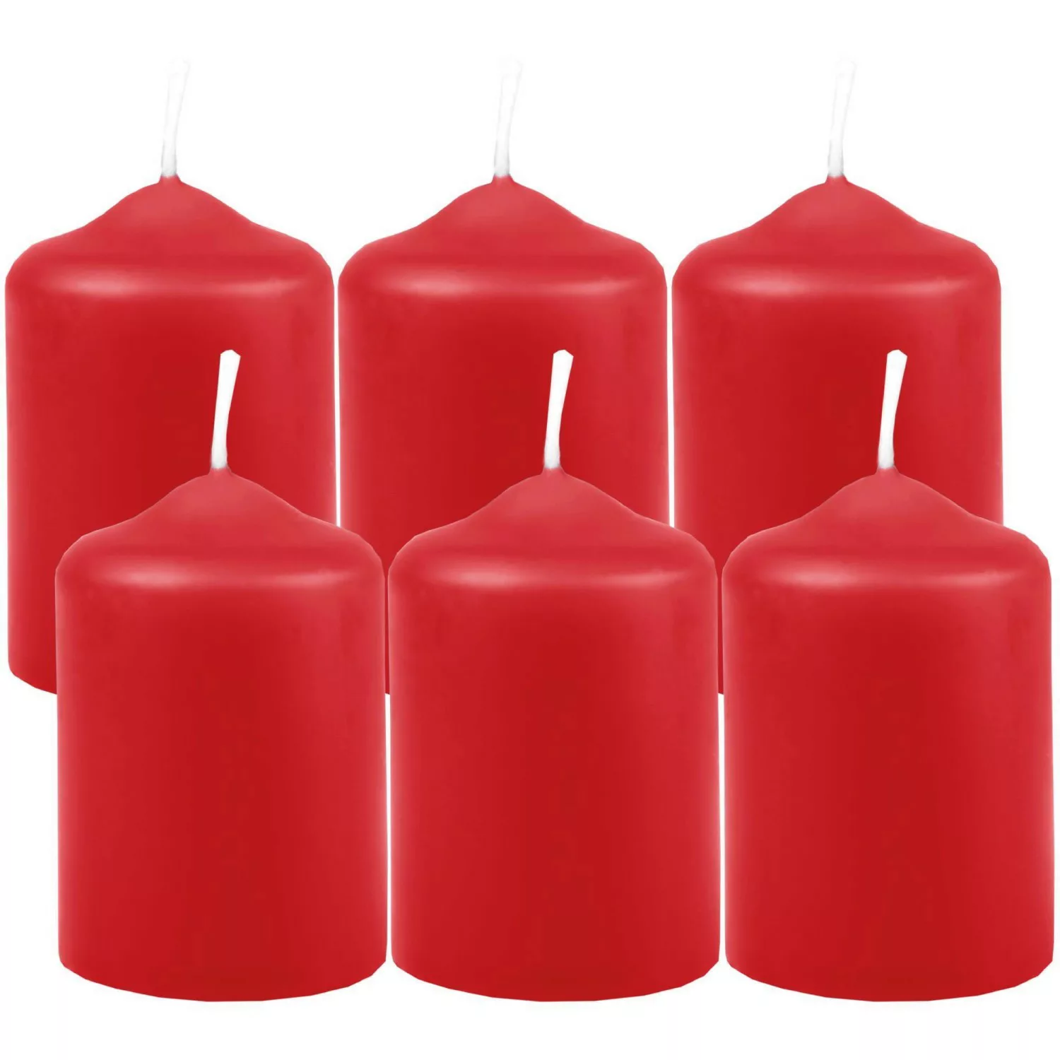 HS Candle Stumpenkerzen Ø4cm 6er Pack Rot günstig online kaufen